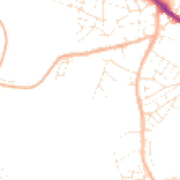Daytime road noise heatmap for BS15 3HT
