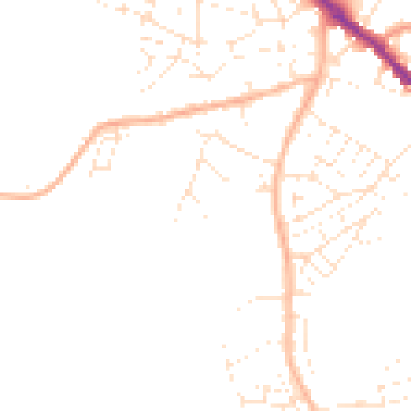Daytime road noise heatmap for BS15 3HZ