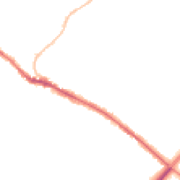 Night-time road noise heatmap for BS15 3QX