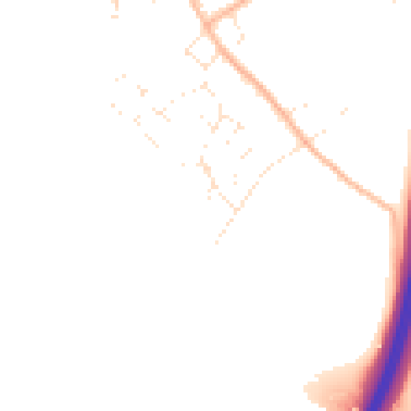 Daytime road noise heatmap for BS15 3TB