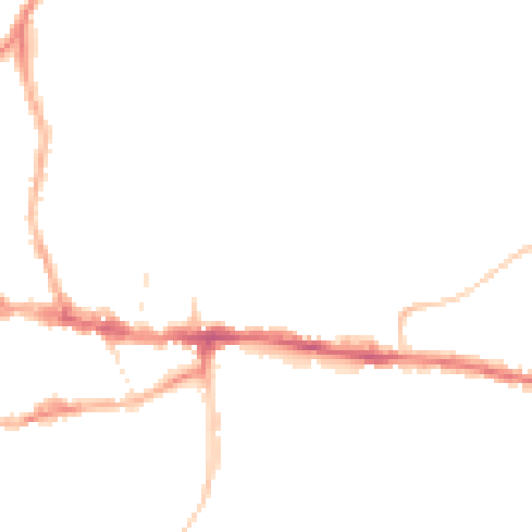 Night-time road noise heatmap for BS15 4BL