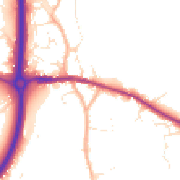 Daytime road noise heatmap for BS15 4FZ