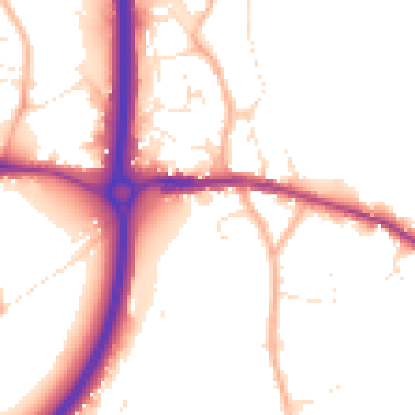 Daytime road noise heatmap for BS15 4HD