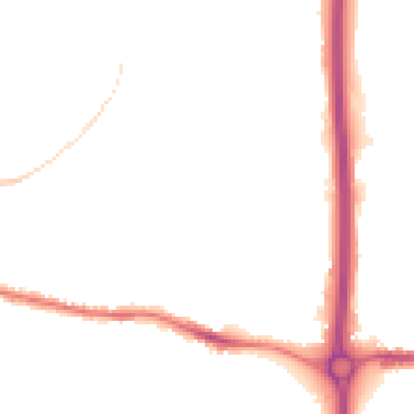 Night-time road noise heatmap for BS15 4LA