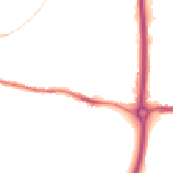 Night-time road noise heatmap for BS15 4LY