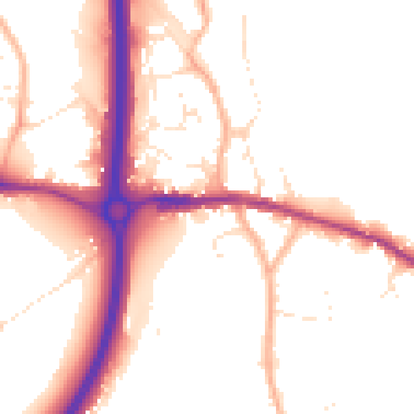 Daytime road noise heatmap for BS15 4ND