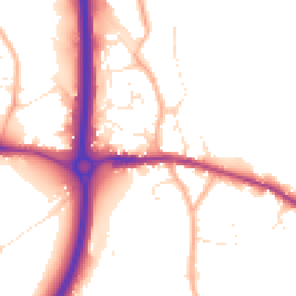 Daytime road noise heatmap for BS15 4NS