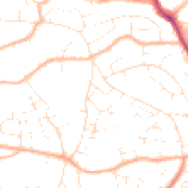 Daytime road noise heatmap for BS15 4QP