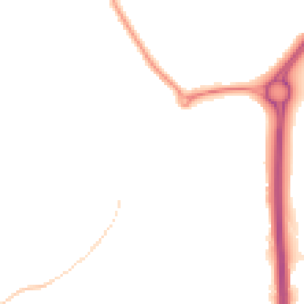 Night-time road noise heatmap for BS15 4RE