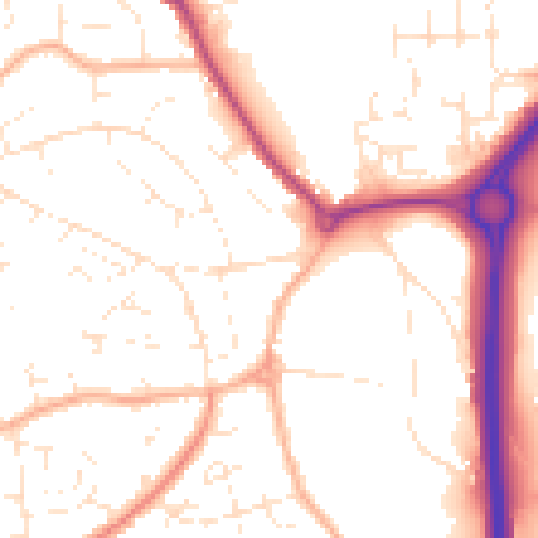 Daytime road noise heatmap for BS15 4SU