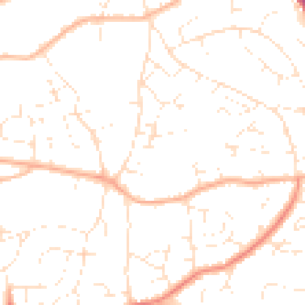 Daytime road noise heatmap for BS15 4TB