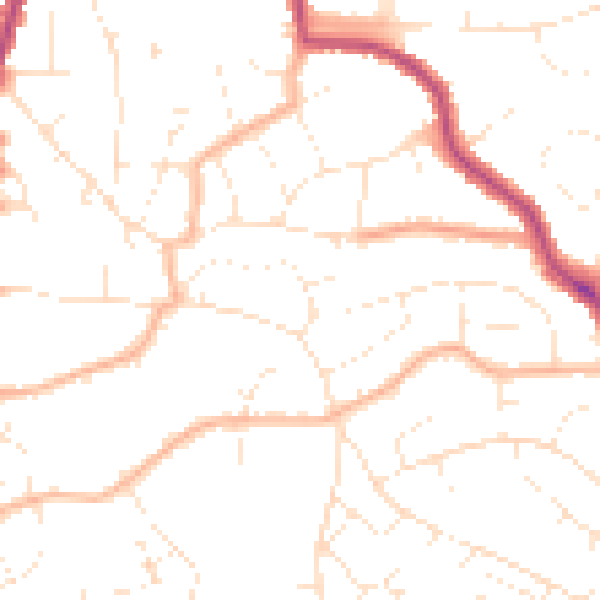 Daytime road noise heatmap for BS15 4UG