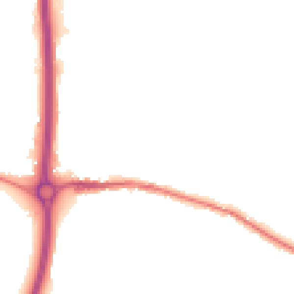 Night-time road noise heatmap for BS15 4WE