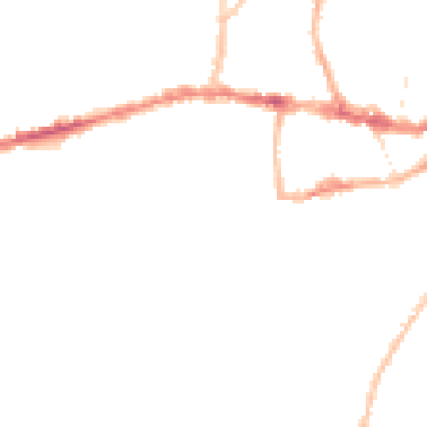 Night-time road noise heatmap for BS15 8BL