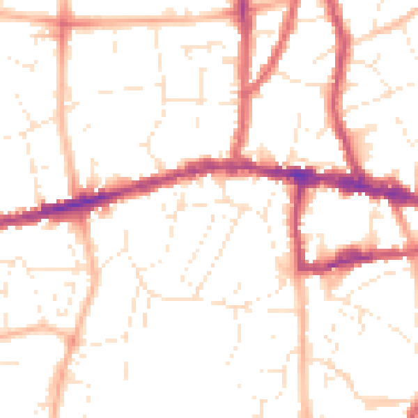 Daytime road noise heatmap for BS15 8BS
