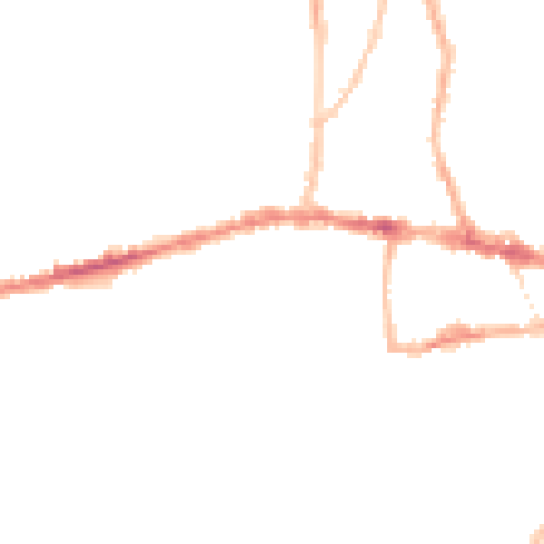 Night-time road noise heatmap for BS15 8BS