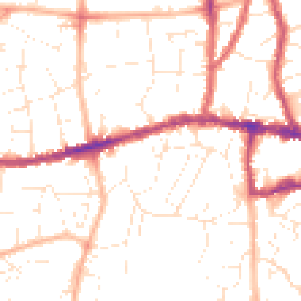 Daytime road noise heatmap for BS15 8BU