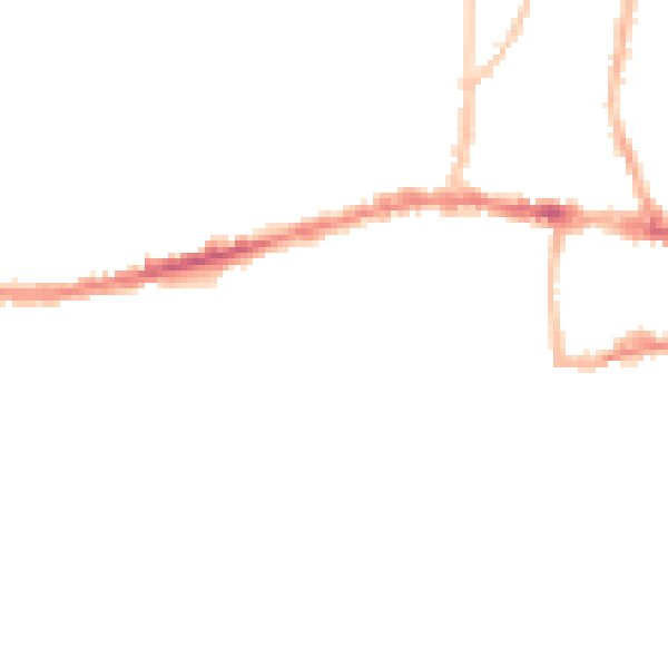 Night-time road noise heatmap for BS15 8BY