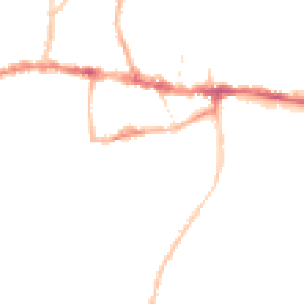 Night-time road noise heatmap for BS15 8DS