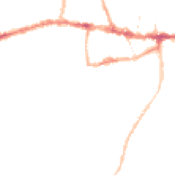 Night-time road noise heatmap for BS15 8EG