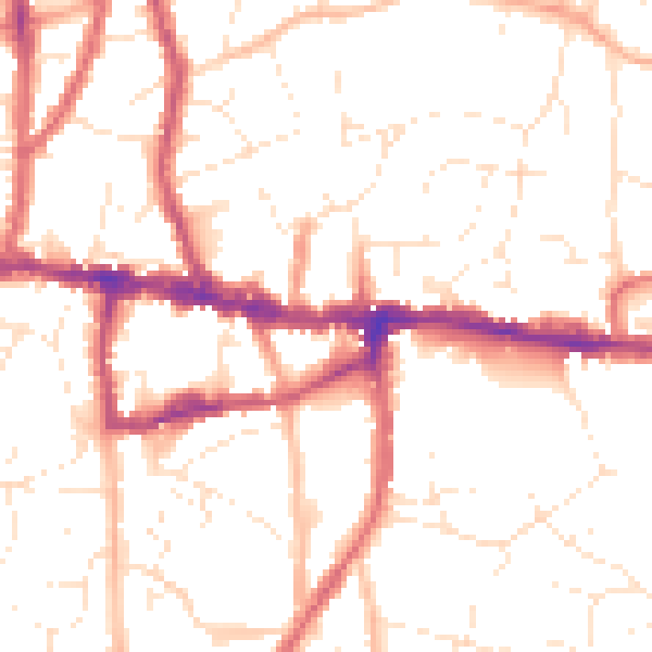 Daytime road noise heatmap for BS15 8HP