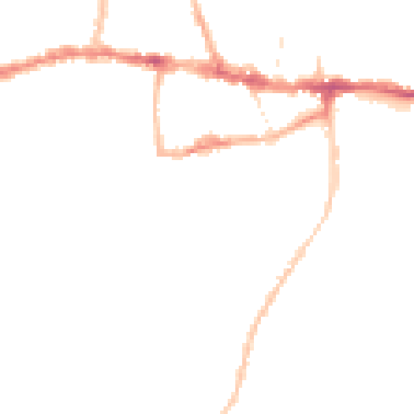 Night-time road noise heatmap for BS15 8JN