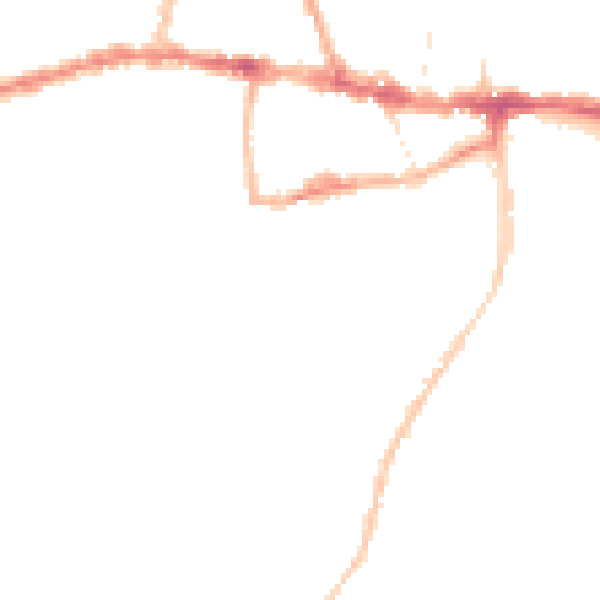 Night-time road noise heatmap for BS15 8JR