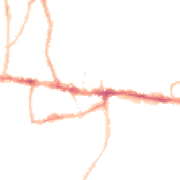 Night-time road noise heatmap for BS15 8LJ