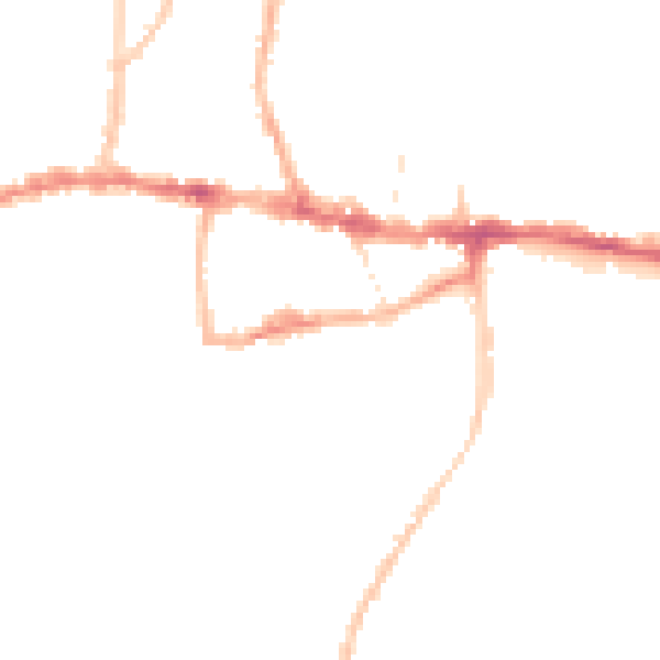 Night-time road noise heatmap for BS15 8NA