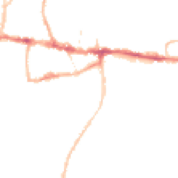 Night-time road noise heatmap for BS15 8NE