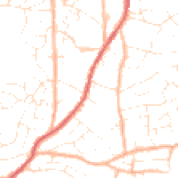 Daytime road noise heatmap for BS15 8NR