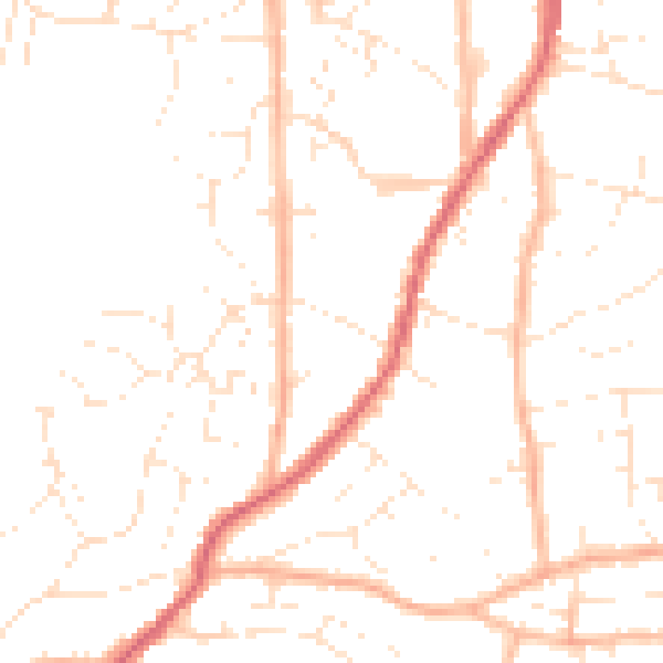 Daytime road noise heatmap for BS15 8NT