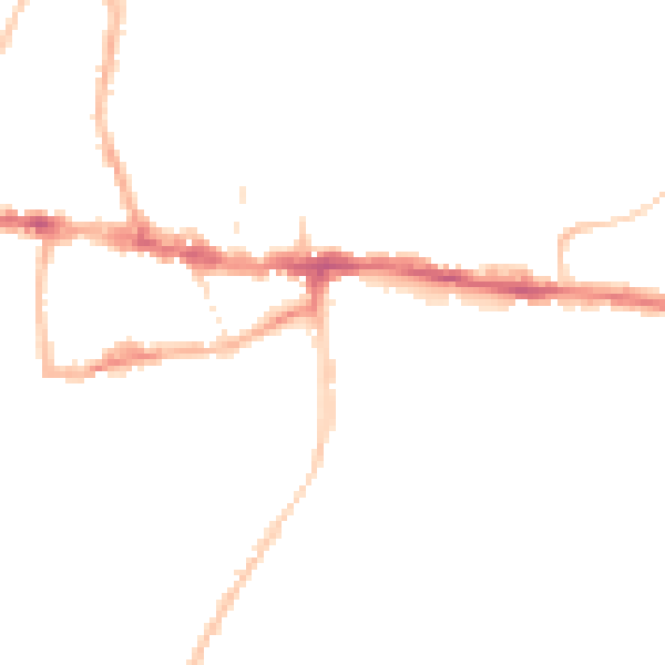 Night-time road noise heatmap for BS15 8PW
