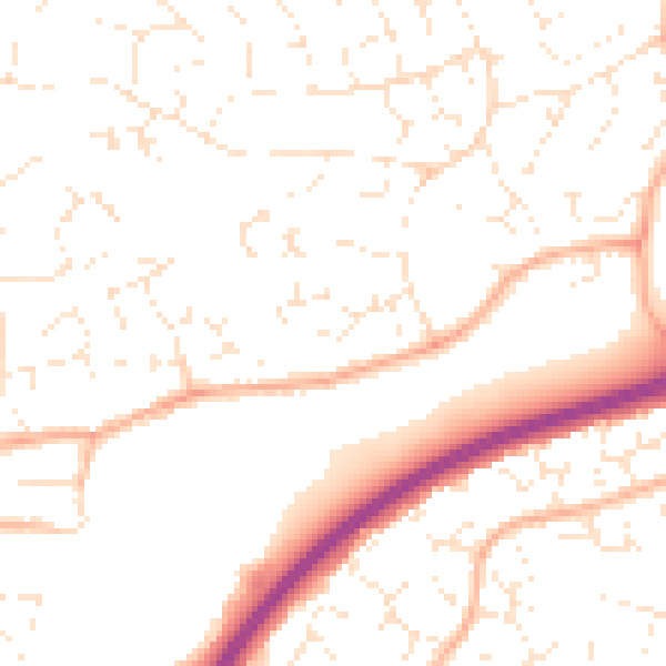 Daytime road noise heatmap for BS15 9GG
