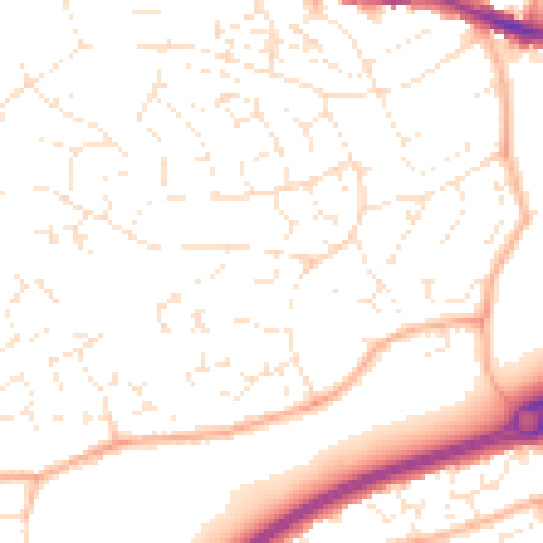 Daytime road noise heatmap for BS15 9PG