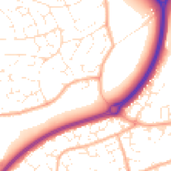 Daytime road noise heatmap for BS15 9PS