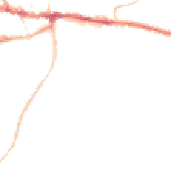 Night-time road noise heatmap for BS15 9QU