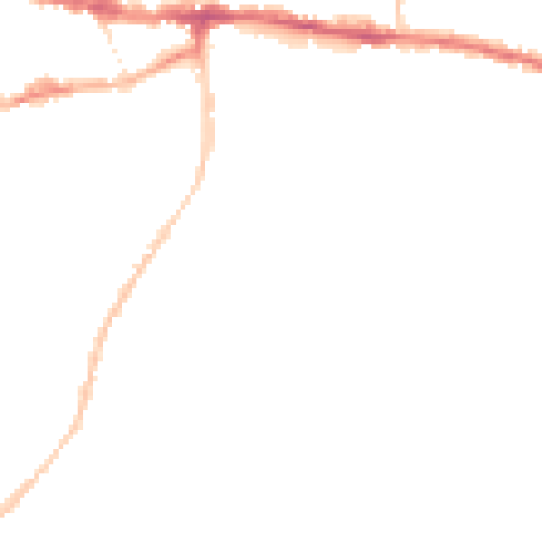 Night-time road noise heatmap for BS15 9QZ