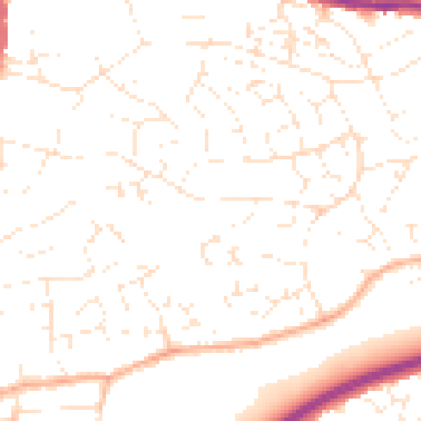 Daytime road noise heatmap for BS15 9RW