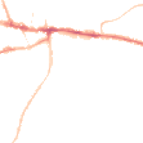 Night-time road noise heatmap for BS15 9TG