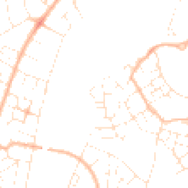 Daytime road noise heatmap for BS16 1AB