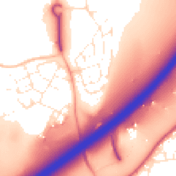 Daytime road noise heatmap for BS16 1AG