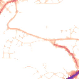 Daytime road noise heatmap for BS16 1AN