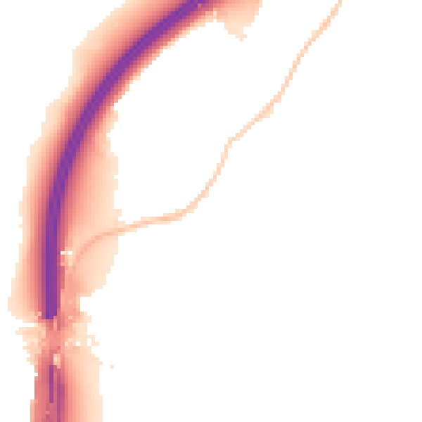 Night-time road noise heatmap for BS16 1AR