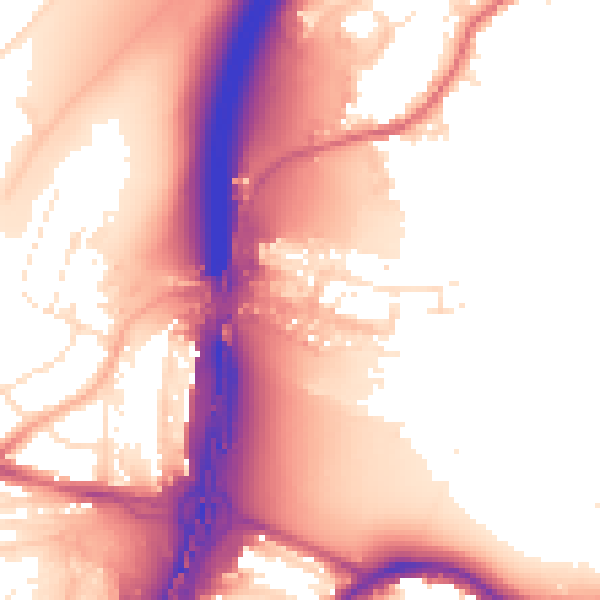 Daytime road noise heatmap for BS16 1BL