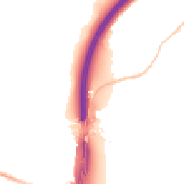 Night-time road noise heatmap for BS16 1BU
