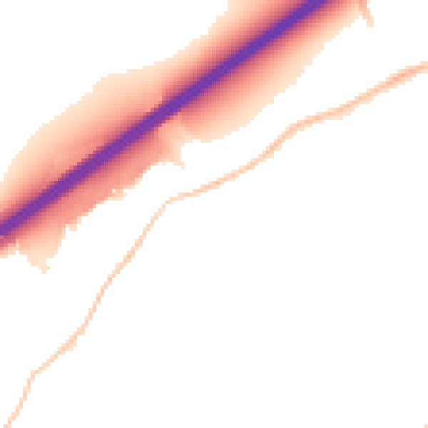 Night-time road noise heatmap for BS16 1DN