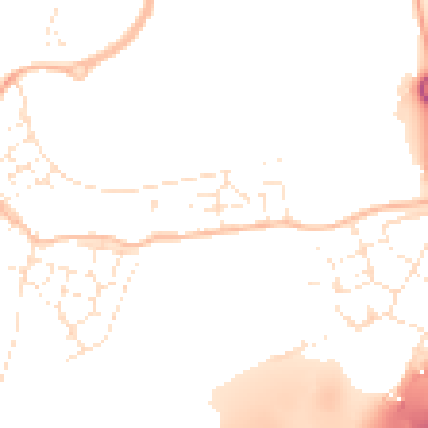 Daytime road noise heatmap for BS16 1FZ