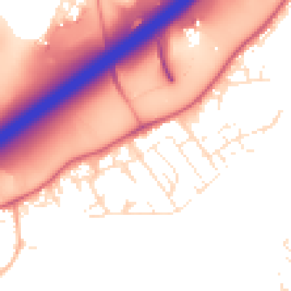 Daytime road noise heatmap for BS16 1HH
