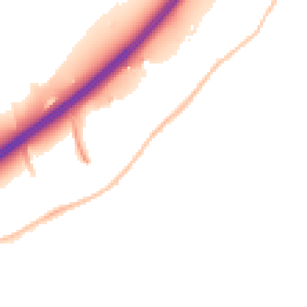 Night-time road noise heatmap for BS16 1JJ